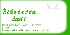nikoletta ladi business card
