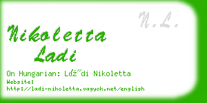 nikoletta ladi business card